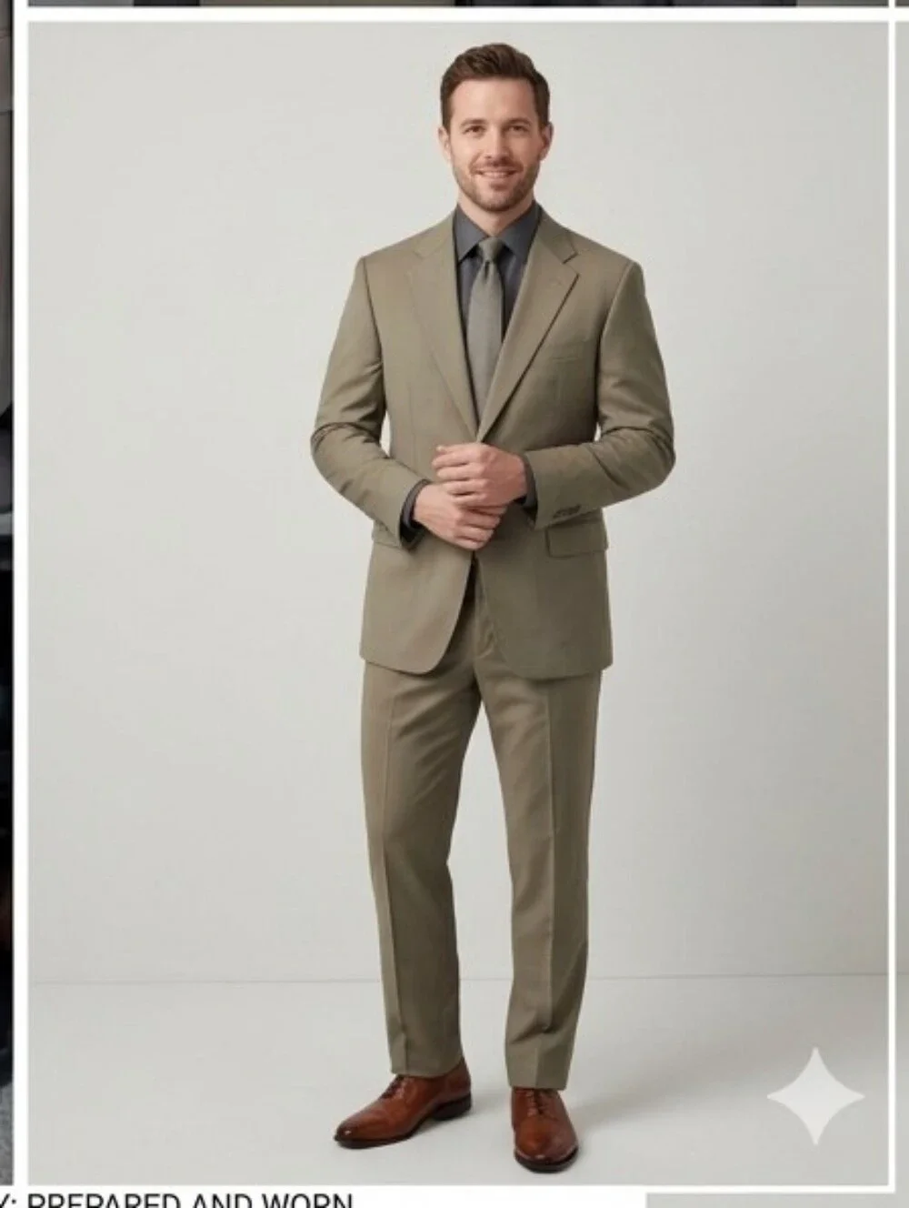 Brooks Brothers 2-Piece Suit Mens 41R Green Cotton Poly Blend 37x29.5 Philippine